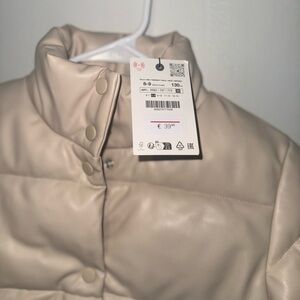 Zara Kids Cream Puffer Jacket